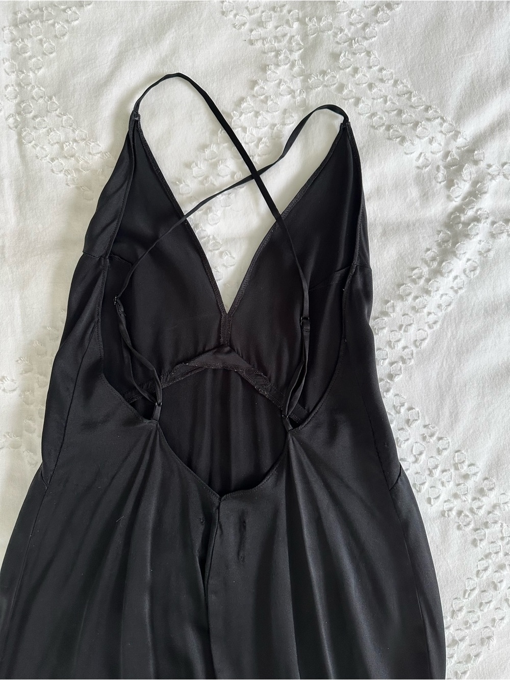 Reformation Black 100% Silk Slip Dress Long with Side Thigh Slit - Picture 4 of 11